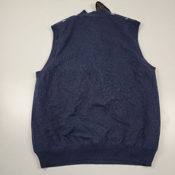 Greg Norman Argyle Quarter Zip Vest NWT Supima Cotton Blend Granpa Grunge - Picture 4 of 9